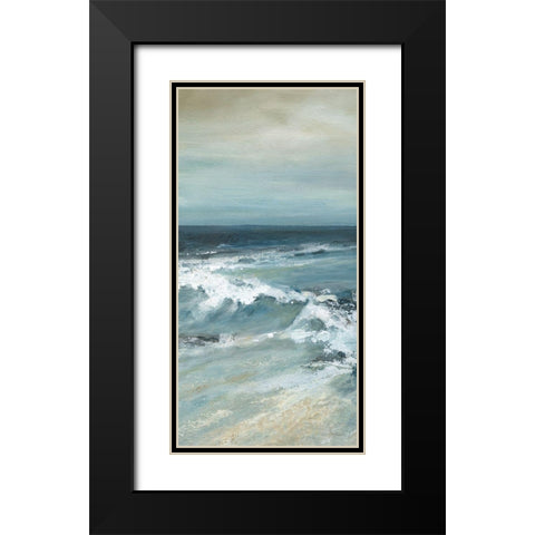Converging Currents II Black Modern Wood Framed Art Print with Double Matting by Robinson, Carol