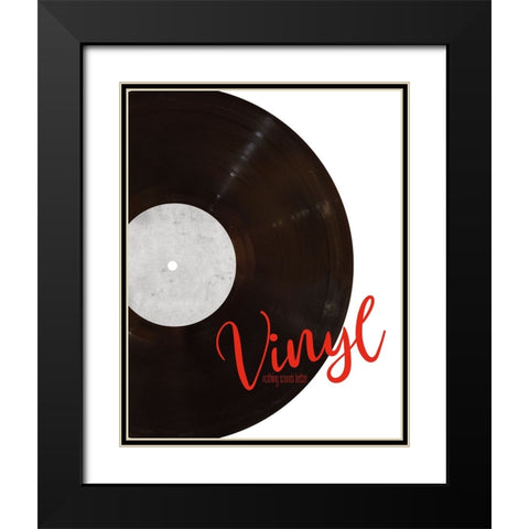 Vinyl Black Modern Wood Framed Art Print with Double Matting by Craven, Katrina