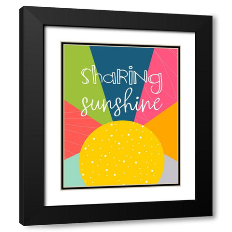 Sharing Sunshine Black Modern Wood Framed Art Print with Double Matting by CAD Designs