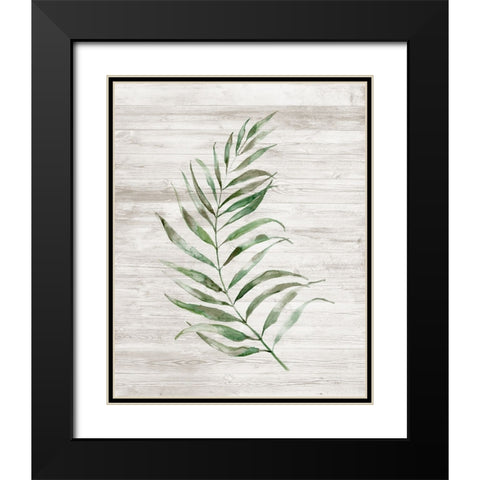 Tropic Frond I Black Modern Wood Framed Art Print with Double Matting by Nan