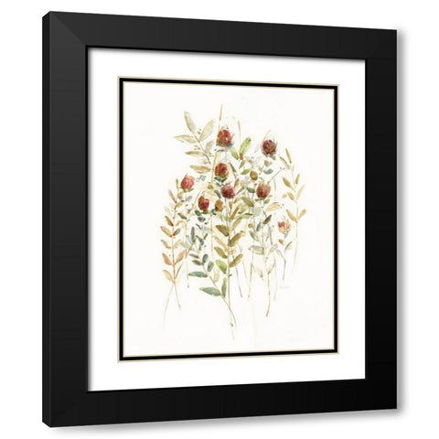 Wildflower Breeze II Black Modern Wood Framed Art Print with Double Matting by Swatland, Sally