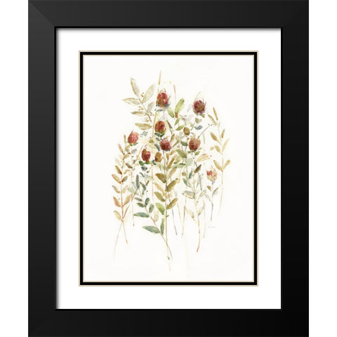 Wildflower Breeze II Black Modern Wood Framed Art Print with Double Matting by Swatland, Sally