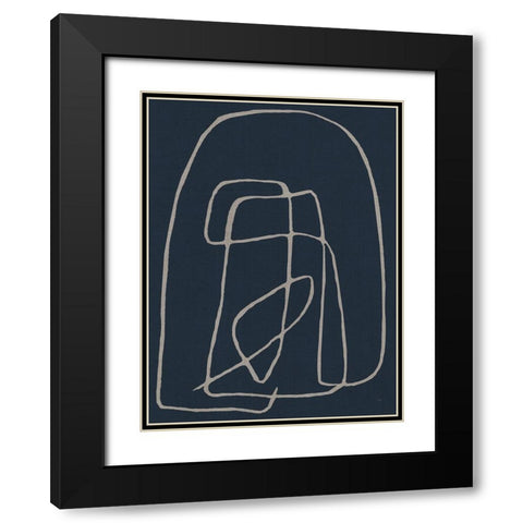 Shapes and Night Sky I Black Modern Wood Framed Art Print with Double Matting by Jill, Susan