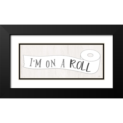 Im On A Roll Black Modern Wood Framed Art Print with Double Matting by Carpentieri, Natalie
