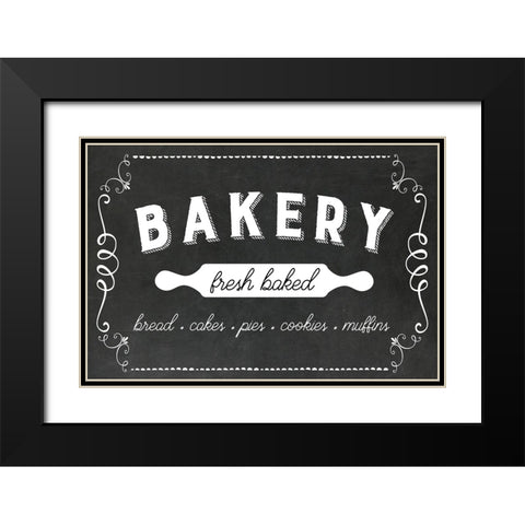 Bakery Black Modern Wood Framed Art Print with Double Matting by Murray, Amanda