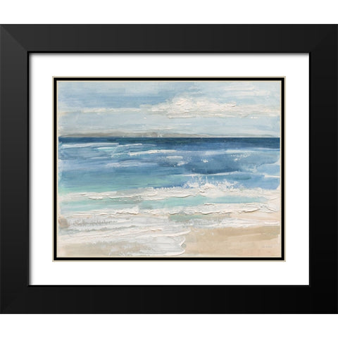 Ocean Waves I Black Modern Wood Framed Art Print with Double Matting by Swatland, Sally