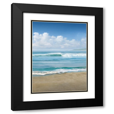 Timeless Waves Black Modern Wood Framed Art Print with Double Matting by Calascibetta, Mike