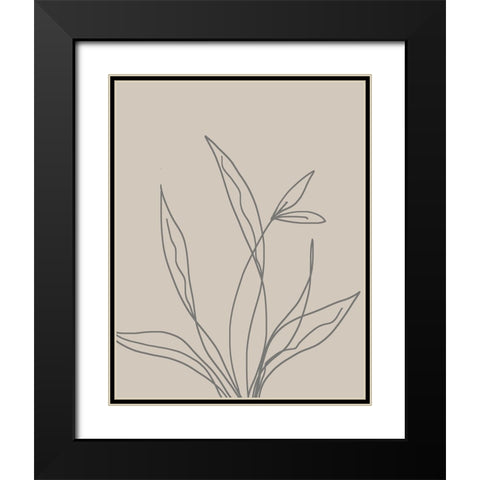 Neutral Lines II Black Modern Wood Framed Art Print with Double Matting by Robinson, Carol