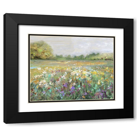 Country Meadow Black Modern Wood Framed Art Print with Double Matting by Swatland, Sally