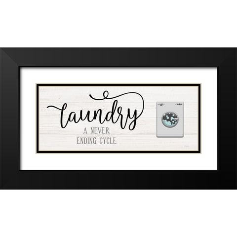 Never Ending Laundry Black Modern Wood Framed Art Print with Double Matting by Carpentieri, Natalie
