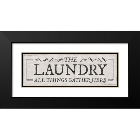 Laundry Gathers Black Modern Wood Framed Art Print with Double Matting by Carpentieri, Natalie