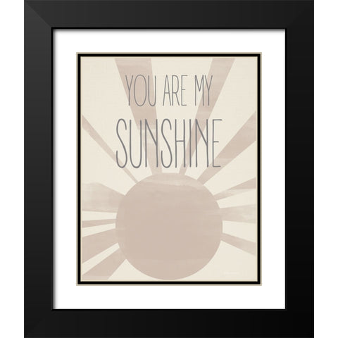 Sunshine Black Modern Wood Framed Art Print with Double Matting by Santiago, Daniela