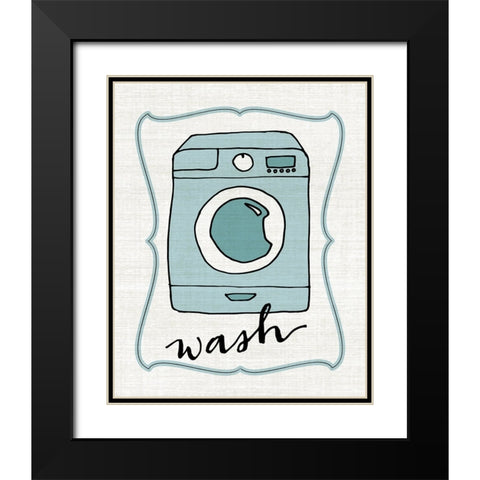 Wash Black Modern Wood Framed Art Print with Double Matting by CAD Designs