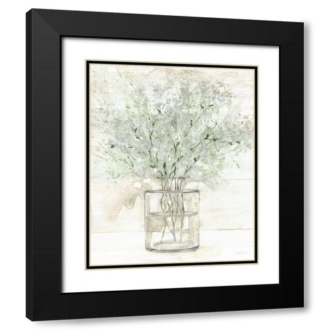 Greens of Summer I Black Modern Wood Framed Art Print with Double Matting by Robinson, Carol