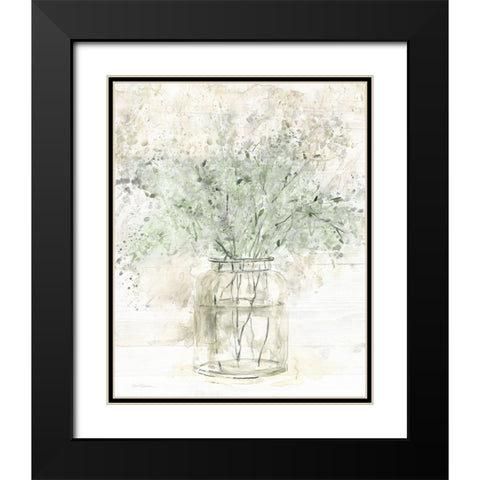Greens of Summer II Black Modern Wood Framed Art Print with Double Matting by Robinson, Carol