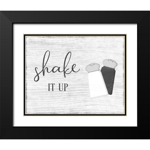 Shake it Up Black Modern Wood Framed Art Print with Double Matting by CAD Designs