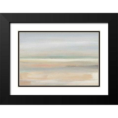 Soft Far Field Black Modern Wood Framed Art Print with Double Matting by Robinson, Carol