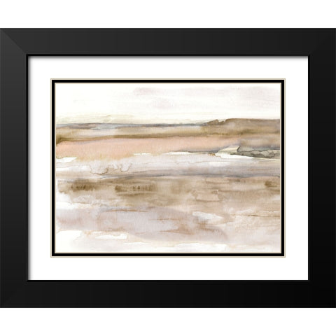 Sunset Bay Black Modern Wood Framed Art Print with Double Matting by Swatland, Sally