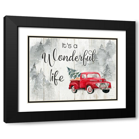 Wonderful Life Black Modern Wood Framed Art Print with Double Matting by Brockmon, Kristen