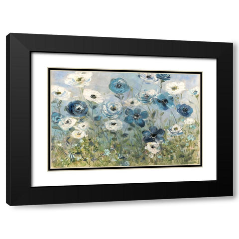 Field of Fireworks Black Modern Wood Framed Art Print with Double Matting by Swatland, Sally