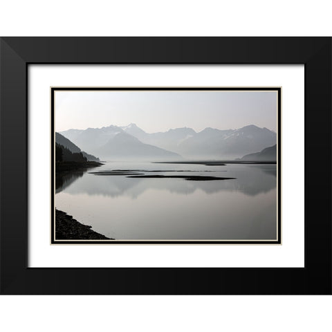 Curve Mountains Black Modern Wood Framed Art Print with Double Matting by Delimont, Danita