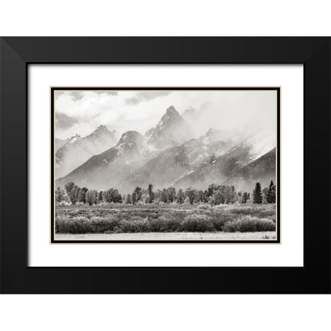 Teton Range Black Modern Wood Framed Art Print with Double Matting by Delimont, Danita