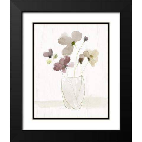 Choose Happy Bouquet II Black Modern Wood Framed Art Print with Double Matting by Swatland, Katie