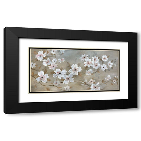 Dogwood Dream Black Modern Wood Framed Art Print with Double Matting by Nan