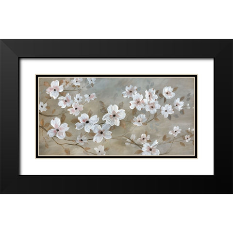 Dogwood Dream Black Modern Wood Framed Art Print with Double Matting by Nan