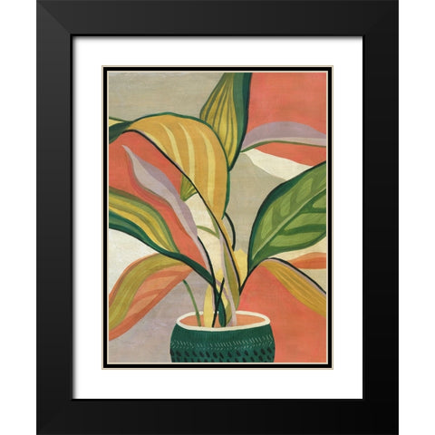 Potted Bird of Paradise Black Modern Wood Framed Art Print with Double Matting by Robinson, Carol