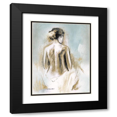 Figure in Golden Light I Black Modern Wood Framed Art Print with Double Matting by Orme, E. Anthony