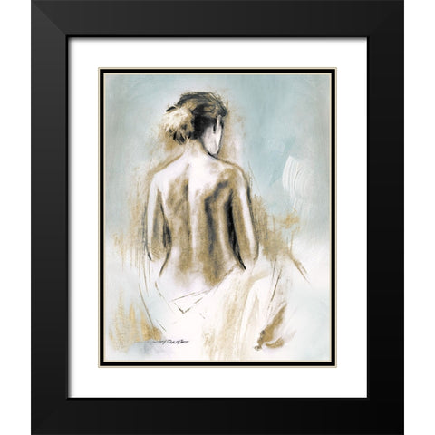 Figure in Golden Light I Black Modern Wood Framed Art Print with Double Matting by Orme, E. Anthony
