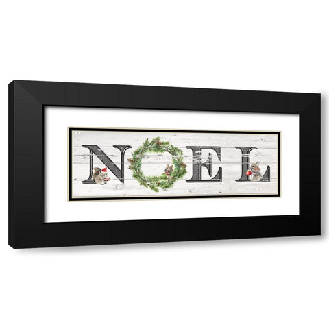 Farmhouse Noel Black Modern Wood Framed Art Print with Double Matting by Finn, Livi