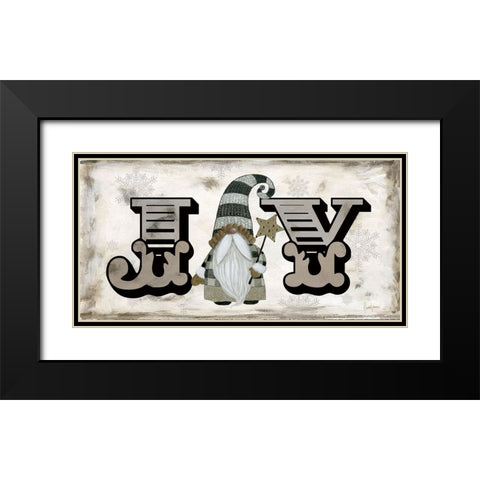 Winter Wonderland Friends Joy Black Modern Wood Framed Art Print with Double Matting by Finn, Livi