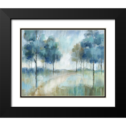 A Walk In The Park Black Modern Wood Framed Art Print with Double Matting by Nan