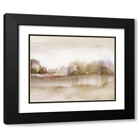 Fall Colors Black Modern Wood Framed Art Print with Double Matting by Nan