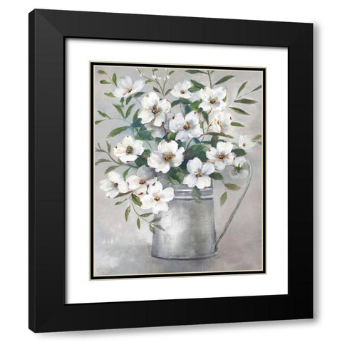 Gifts of Spring II Black Modern Wood Framed Art Print with Double Matting by Nan