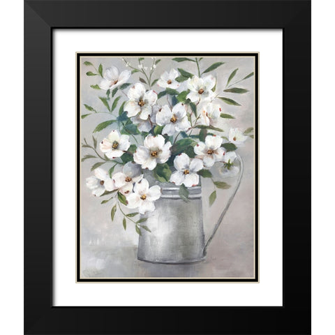 Gifts of Spring II Black Modern Wood Framed Art Print with Double Matting by Nan