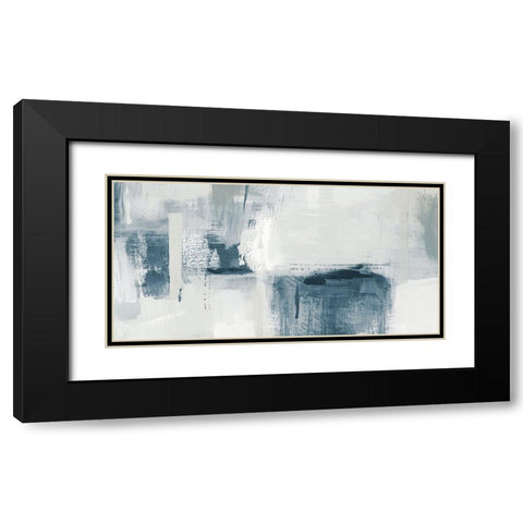 Blue Tides Black Modern Wood Framed Art Print with Double Matting by Jill, Susan