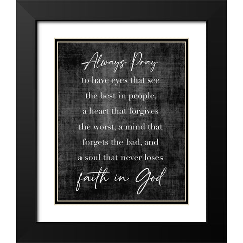 Faith in God Black Modern Wood Framed Art Print with Double Matting by Carpentieri, Natalie
