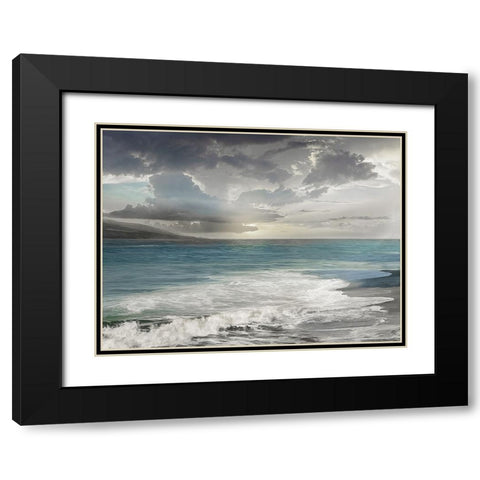 Shimmering Cove Black Modern Wood Framed Art Print with Double Matting by Calascibetta, Mike