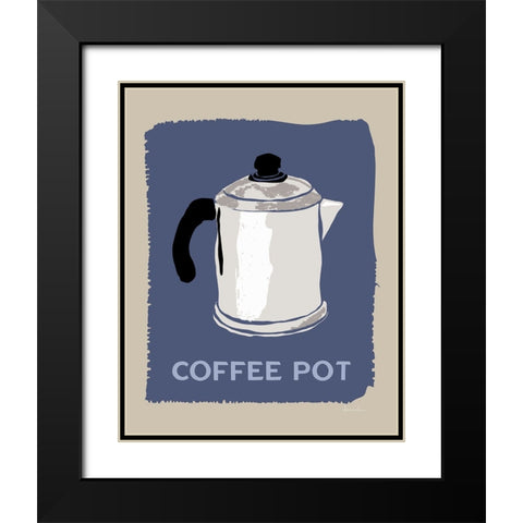 Modern Coffee I Black Modern Wood Framed Art Print with Double Matting by Santiago, Daniela
