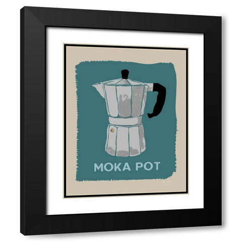Modern Coffee II Black Modern Wood Framed Art Print with Double Matting by Santiago, Daniela