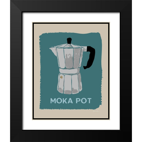 Modern Coffee II Black Modern Wood Framed Art Print with Double Matting by Santiago, Daniela