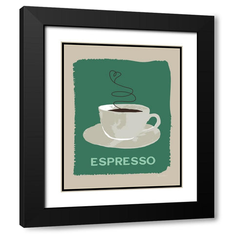 Modern Coffee IV Black Modern Wood Framed Art Print with Double Matting by Santiago, Daniela