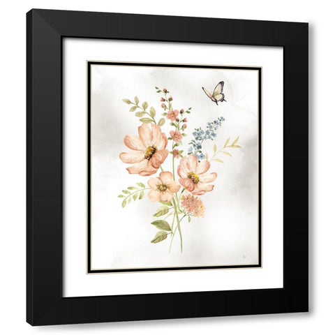 Summer Arrangement II Black Modern Wood Framed Art Print with Double Matting by Nan