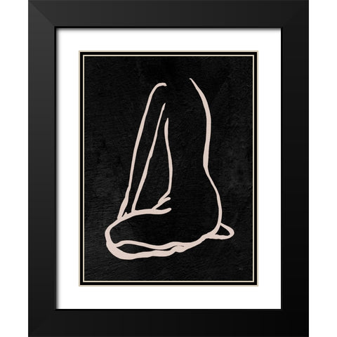 Figure in Dark II Black Modern Wood Framed Art Print with Double Matting by Jill, Susan