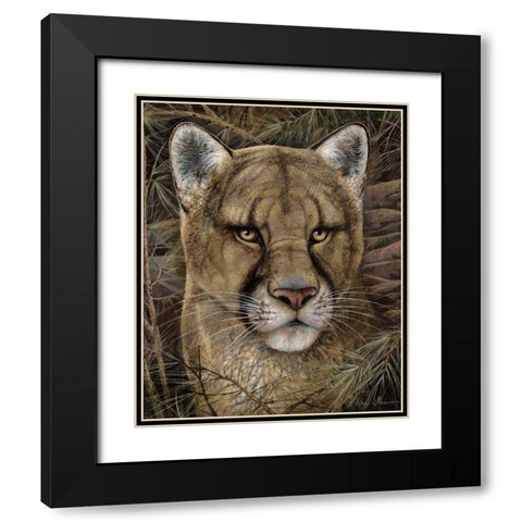 Elusive Encounter Black Modern Wood Framed Art Print with Double Matting by Manning, Ruane