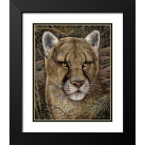 Elusive Encounter Black Modern Wood Framed Art Print with Double Matting by Manning, Ruane