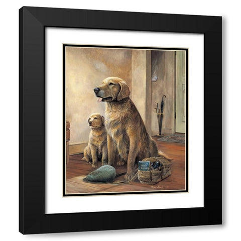 Trail Buddies Black Modern Wood Framed Art Print with Double Matting by Manning, Ruane